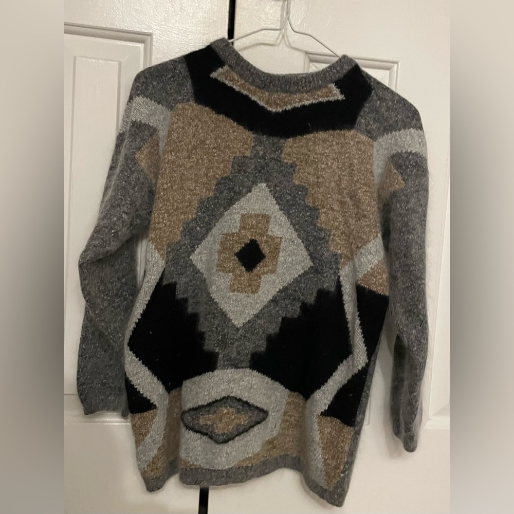 Vintage Nell Flowers Knit Sweater
